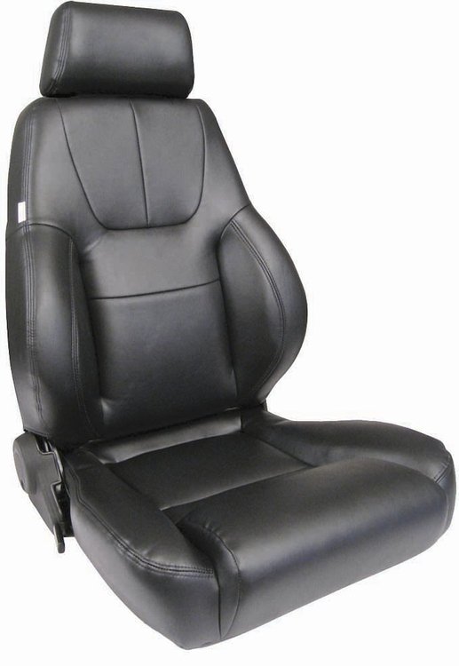 80-1200-51L Elite Lumbar Recliner Seat, Left/Driver Side, Black Vinyl