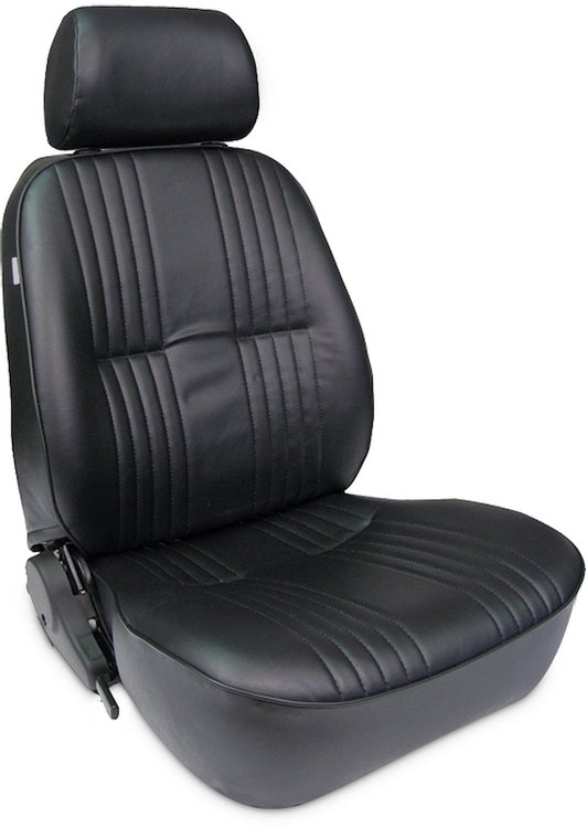 80-1300-51L-LEATHER Pro90 Recliner Seat, Left/Driver Side, Black Leather