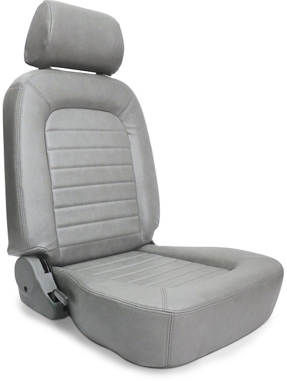 80-1500-52L Classic Recliner Seat, Left/Driver Side, Grey Vinyl