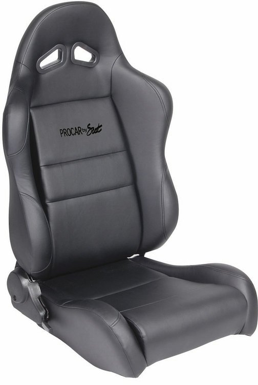 80-1610-51L Sportsman Recliner Seat, Left/Driver Side, Black Synthetic Leather