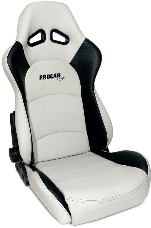 80-1615-57 Sportsman Pro Recliner Seat, Light Grey Vinyl