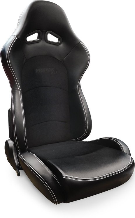 80-1616-71R Evolution Recliner Seat, Right/Passenger Side, Black Vinyl Trim, Black Velour Center