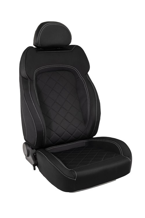 80-1680-61R Touring Recliner Seat, Right/Passenger Side, Black Velour