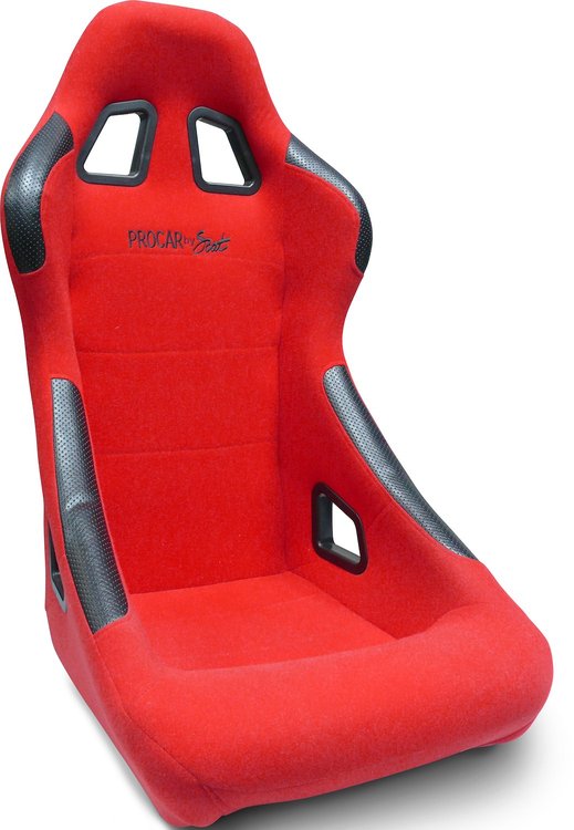 80-1790-64 Pro Sport Fixed-Back Seat, Red Velour