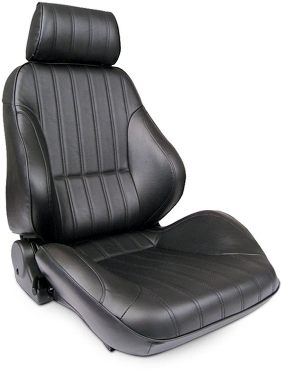 80-1000-51L-LEATHER-XL Rally XL Recliner Seat, Left/Driver Side, Black Leather [Extra Wide]