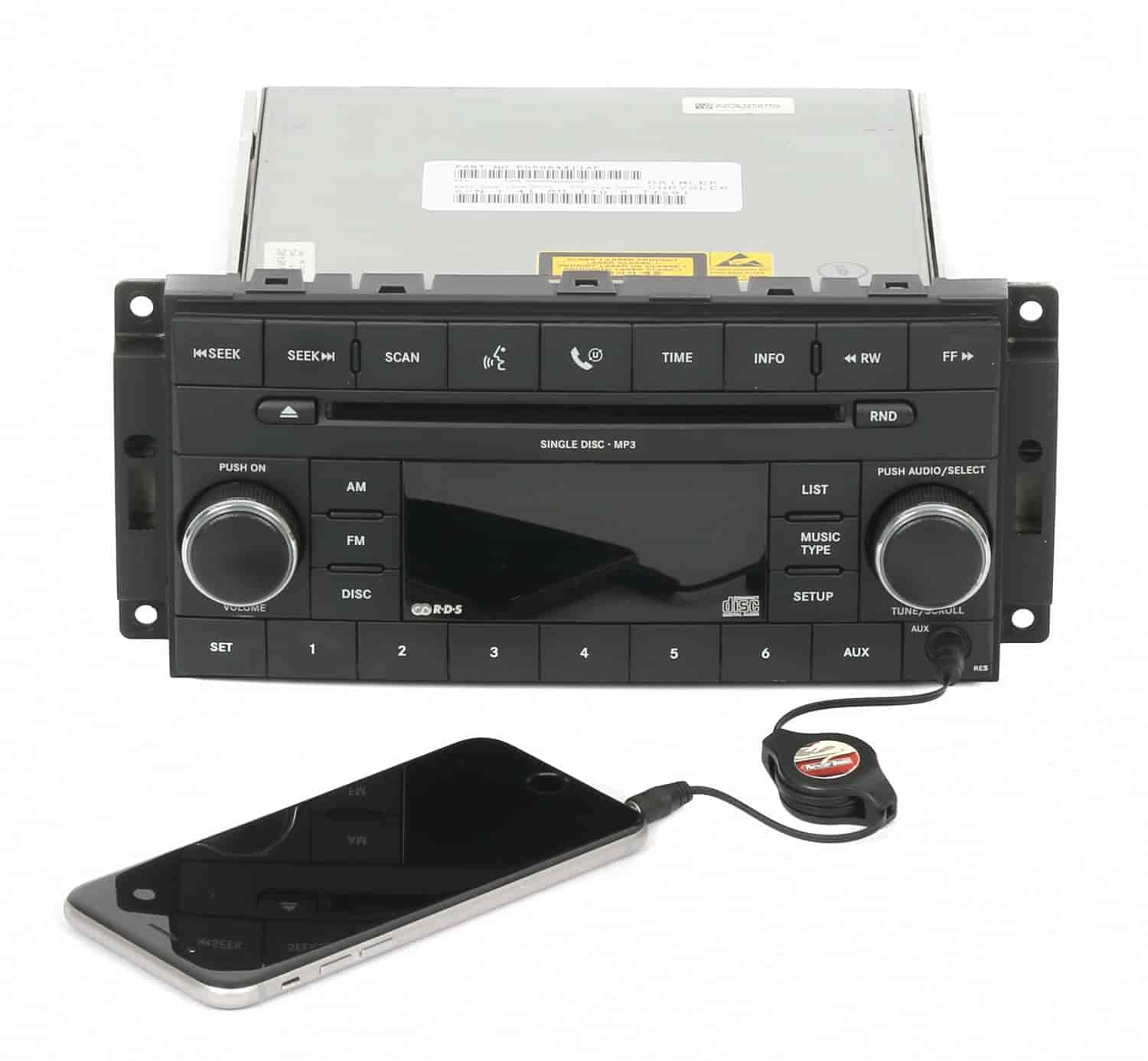 1 Factory Radio 63802504FD: Replacement Radio with AUX 2008 Jeep Wrangler/Liberty  & Dodge/Chrysler Minivan - JEGS