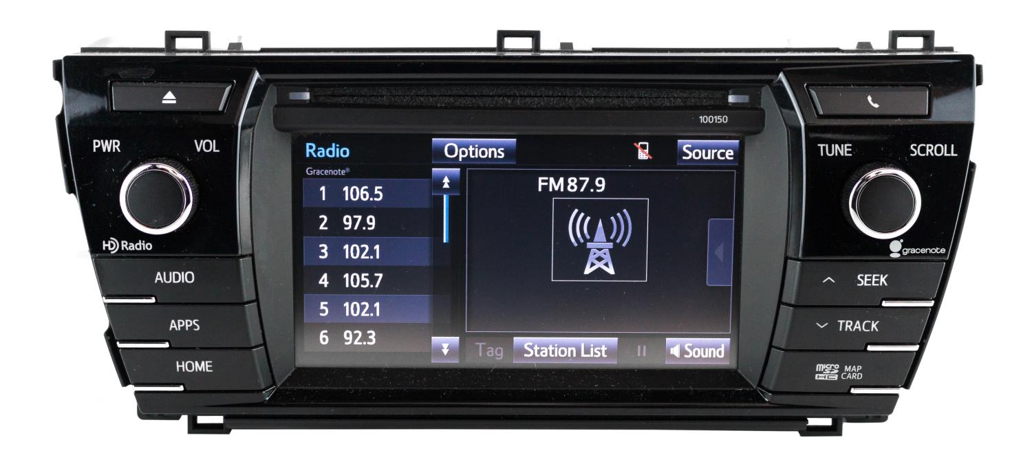 638-72856-NOA2 Reman Factory Replacement Radio for 2014-2016 Toyota Corolla, 6.10 in. Screen w/ Navigation