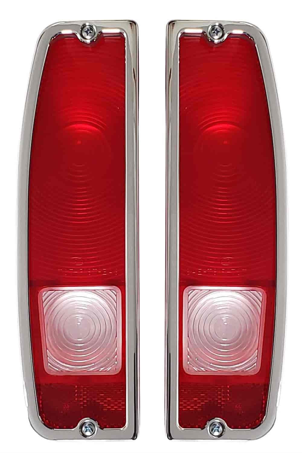 Tail Light Bezels for 1964-1972 Ford F-100, 1966-1977 Ford Bronco [Aluminum | Polished Finish]