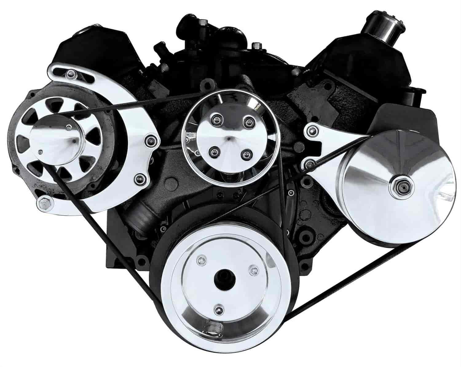 Serpentine Conversion Kit for Small Block Chevy [Polished]