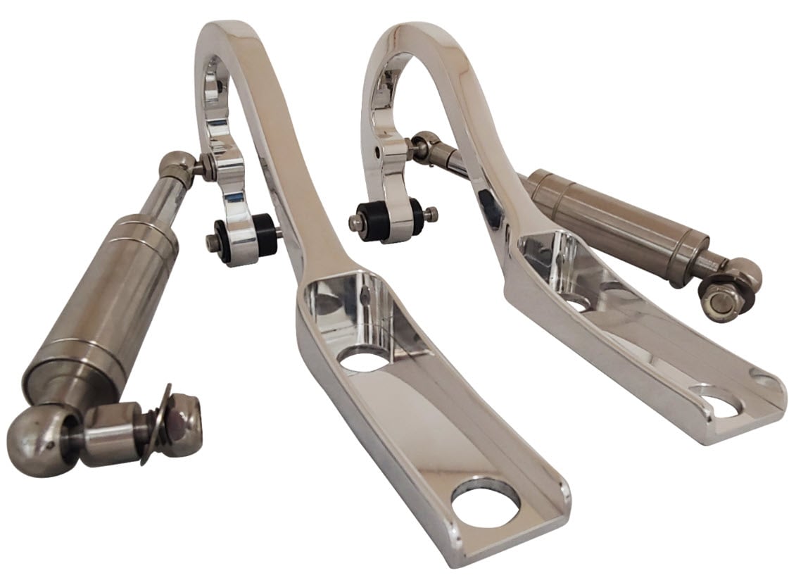 TH-6769CAM-P Aluminum Trunk Hinges for 1967-1969 Chevy Camaro [Polished Finish]