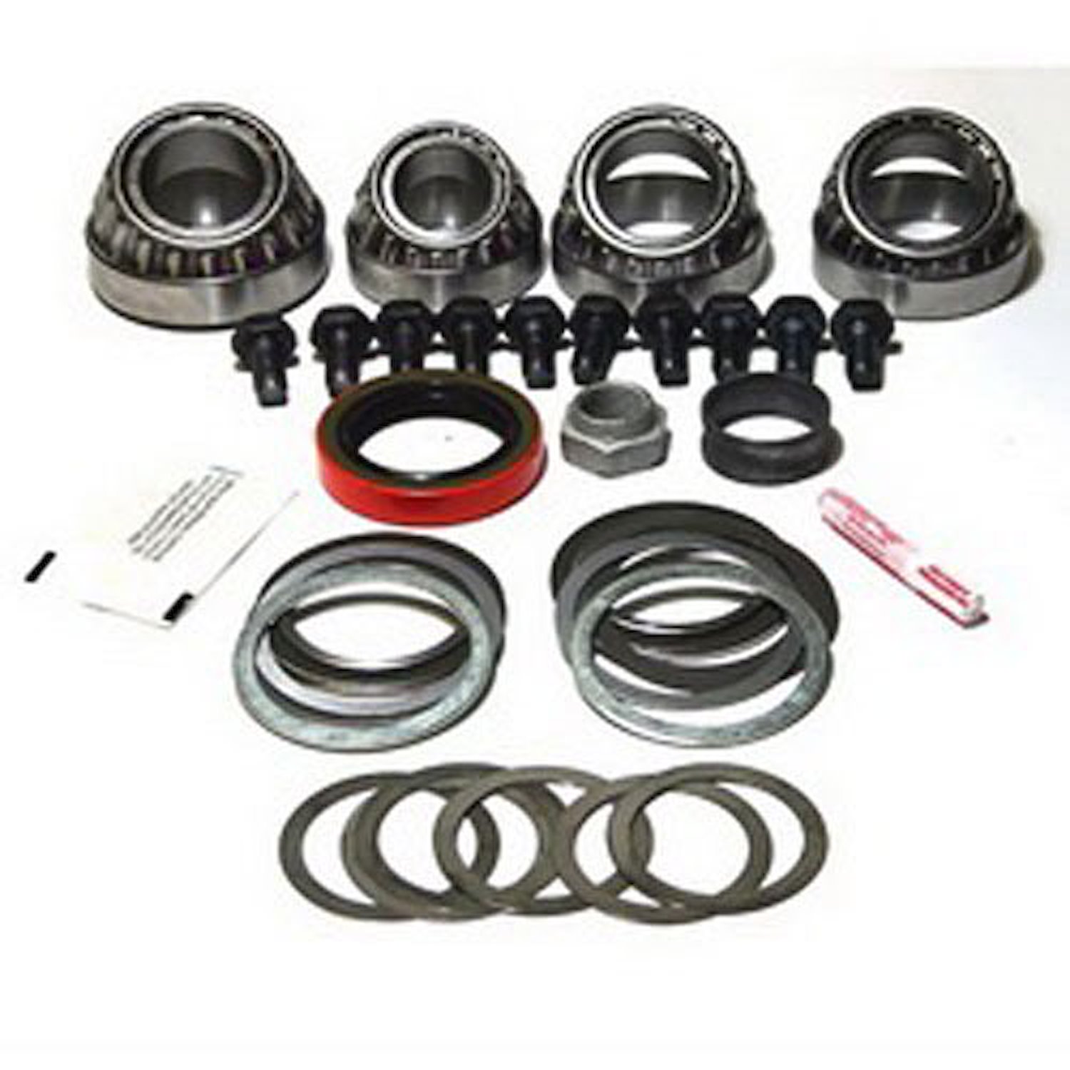 Differential Master Overhaul Kit Incl. Brngs/PinionSeals/Shims/CrshSlv/PinionNut/RngGrBlts/Mrkng Cmpnd