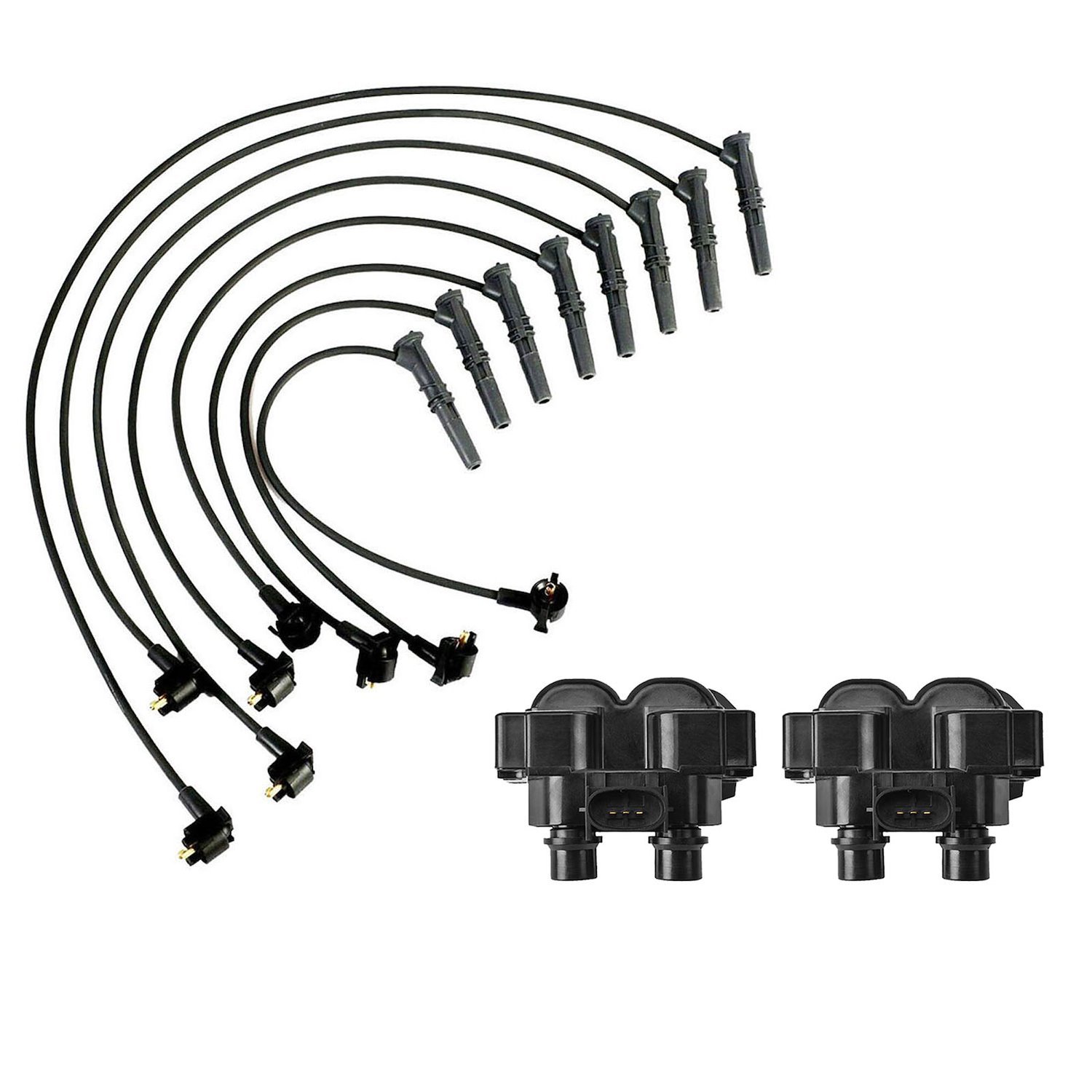 OE Replacement Ignition Coil and Spark Plug Wire Kit, Ford F-150/F-250, Lincoln Mercury