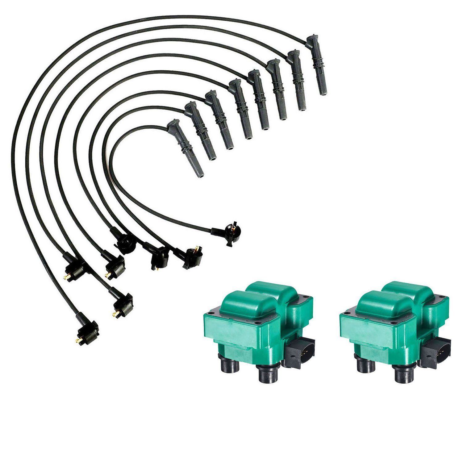 High-Performance Ignition Coil and Spark Plug Wire Kit