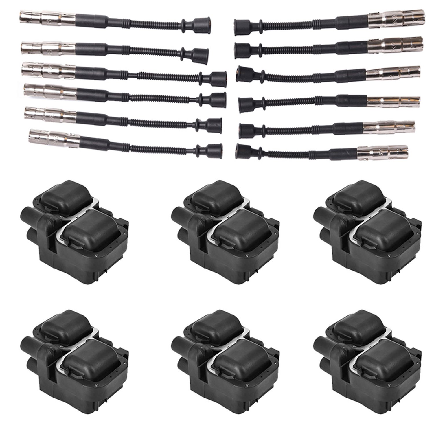 OE Replacement Ignition Coil and Spark Plug Wire Kit, Mercedes-Benz C/CL/CLK/ML Class