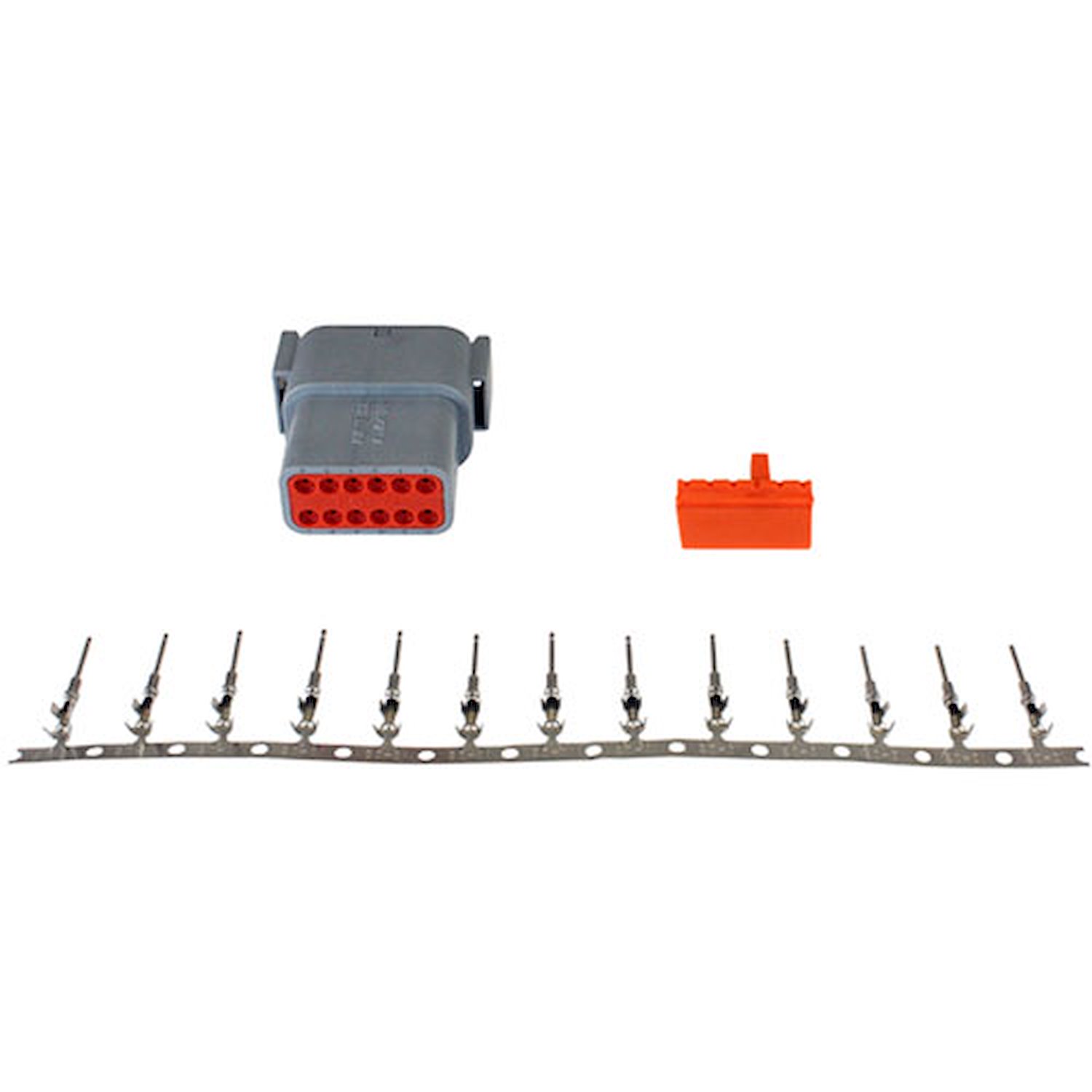 DTM-Style 12-Way Receptacle Connector Kit Includes Receptacle, Receptacle Wedge Lock And 13 Male Pins