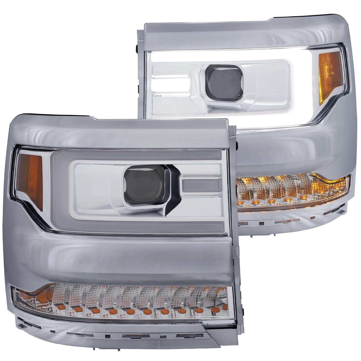 Chrome Housing Headlights 2016-2017 Chevy Silverado 1500