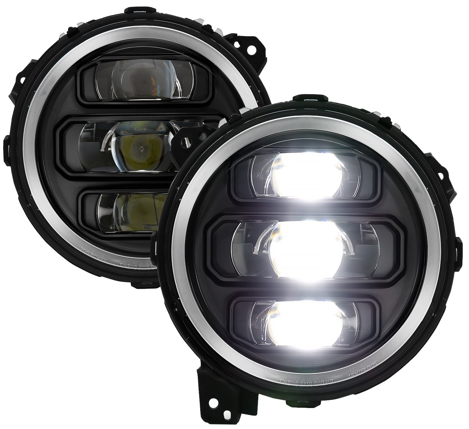 LED Projector Black Housing Headlights For Jeep Wrangler