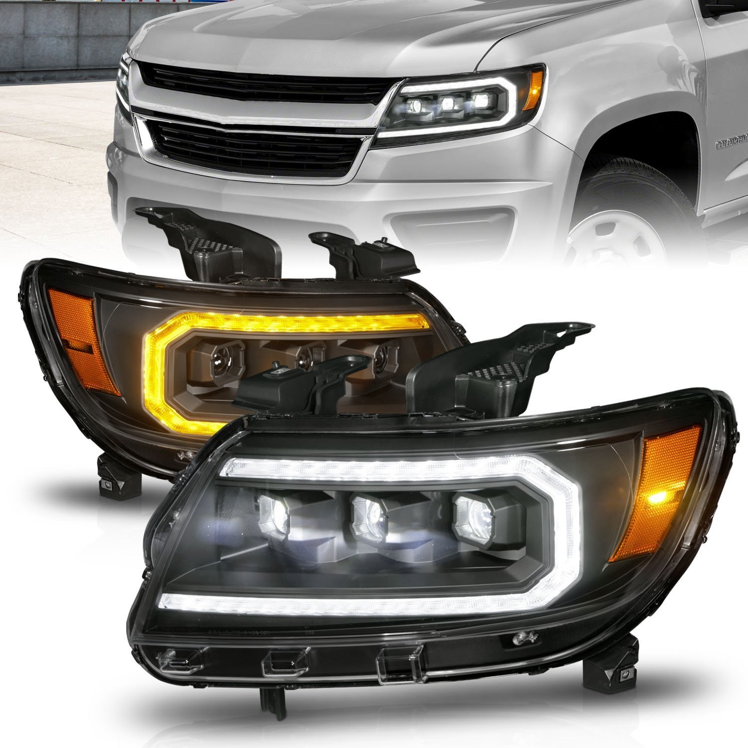 111615 Chevy Colorado 2015-2022 Full LED Projector Headlights