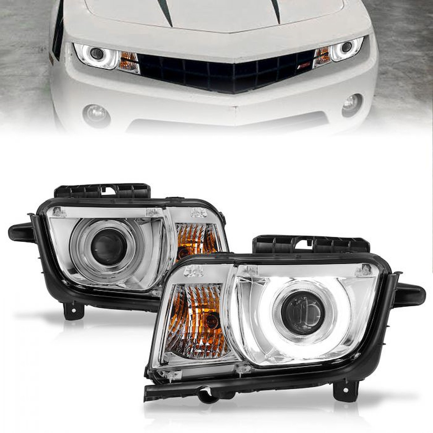 Chrome Housing Headlights 2010-2013 Chevy Camaro