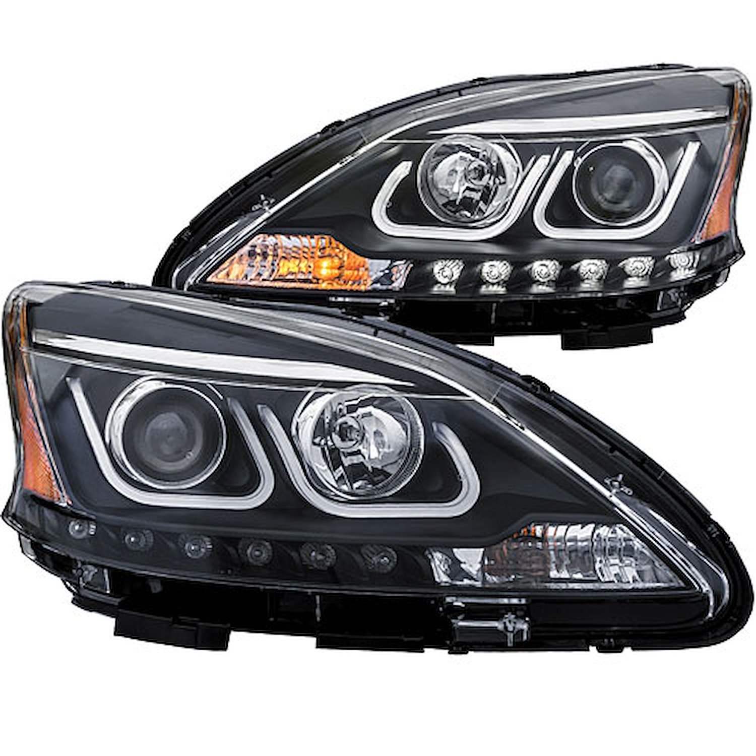 Black Housing Headlights 2013-2015 for Nissan Sentra