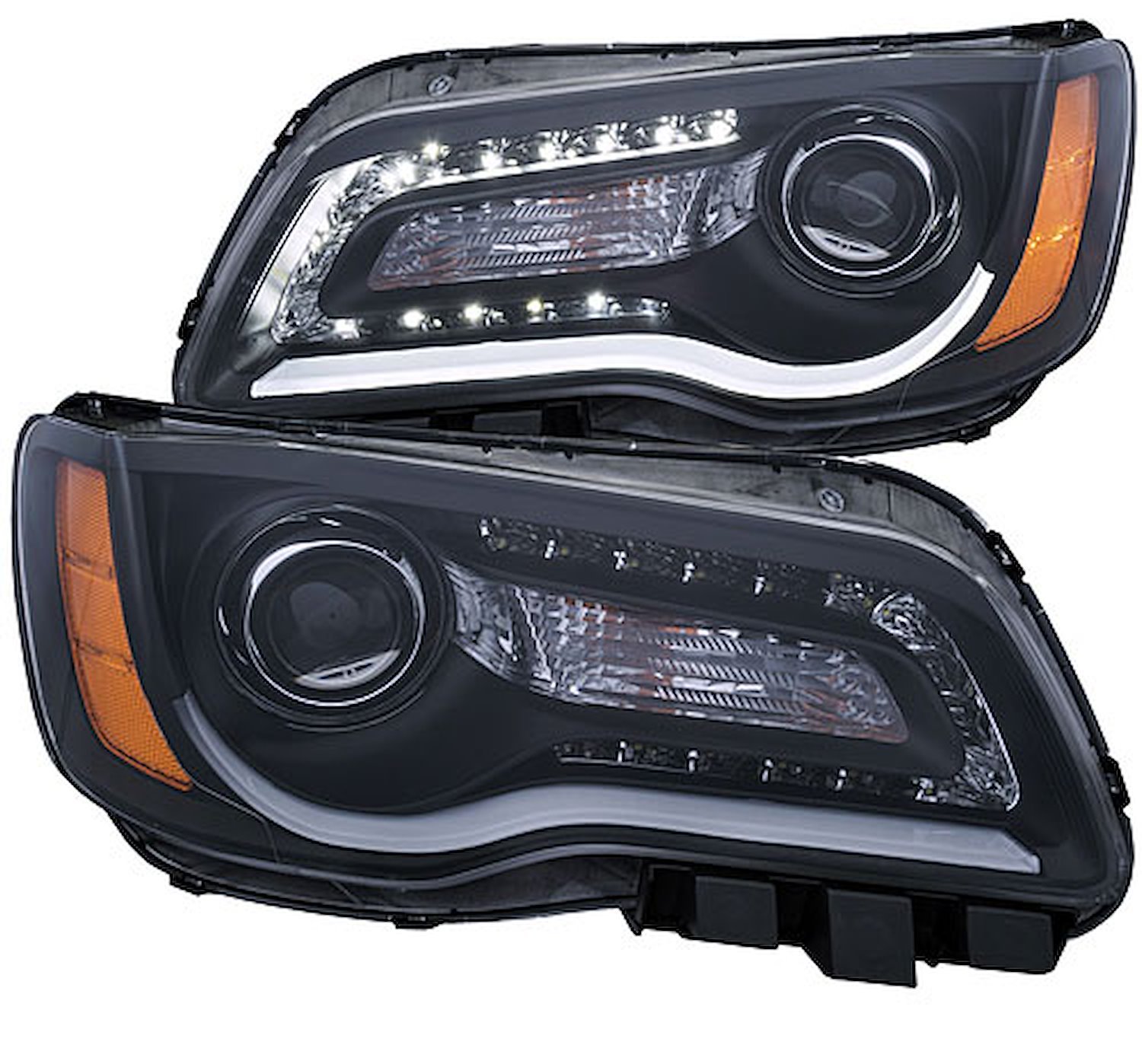 Black Housing Headlights 2011-2014 Chrysler 300