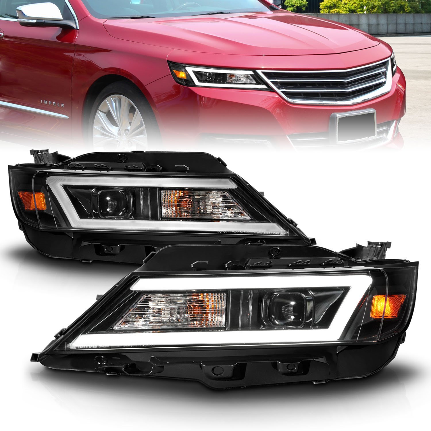 121574 Chevy Impala 2014-2020 Projector Headlights
