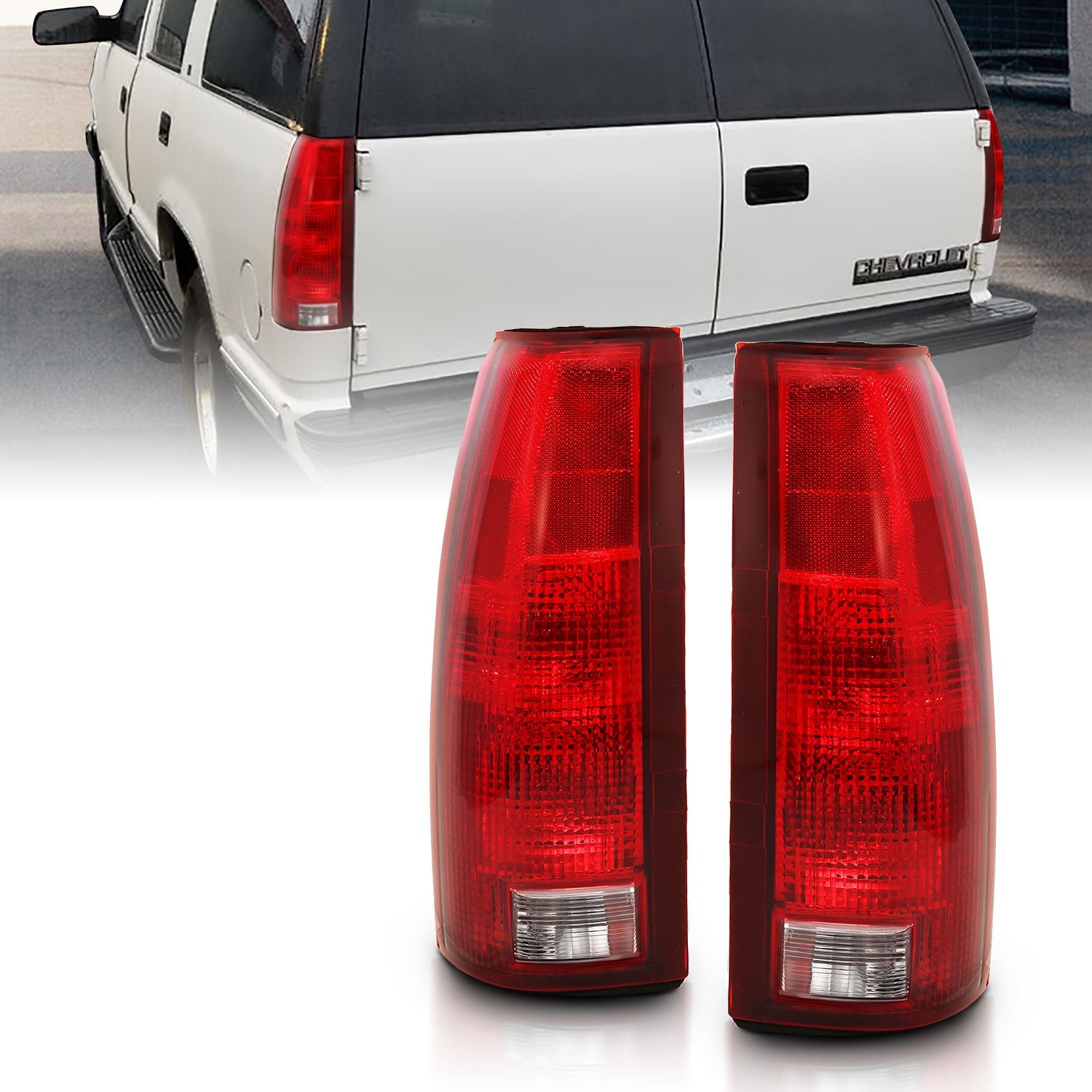 311300 OE-Style Incandescent Taillights Fits Select 1988-2000 GM C/K Trucks, Full-Size SUVs