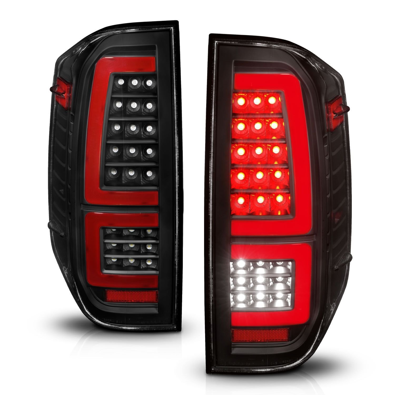 Full LED Tail Lights for 2014-2021 Toyota Tundra [Black]
