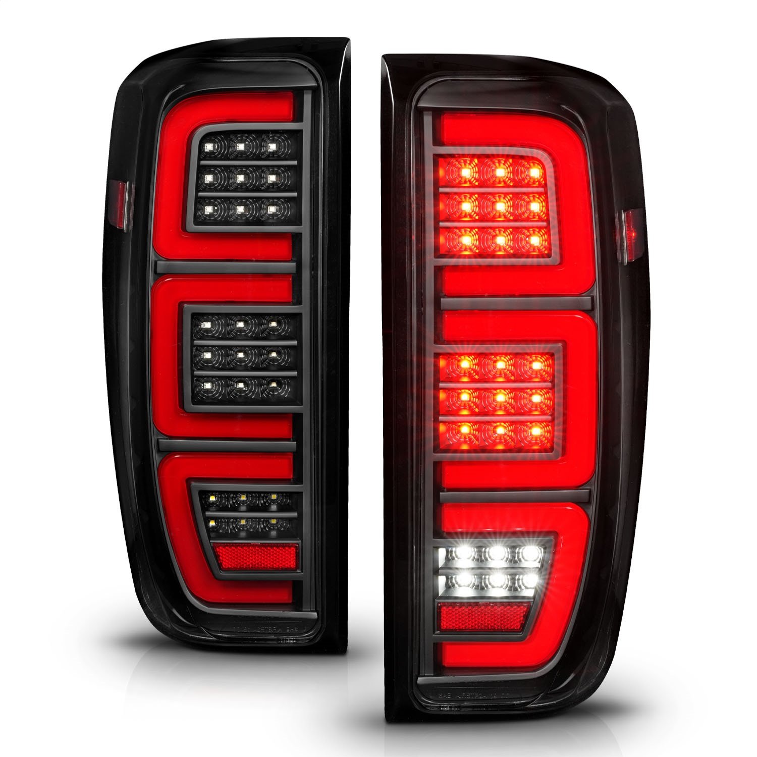 311459 Black LED Tail Lights w/Initiation & Sequential Signals Fits Select GMC Sierra 1500, 2500 Trucks [Factory LED Only]
