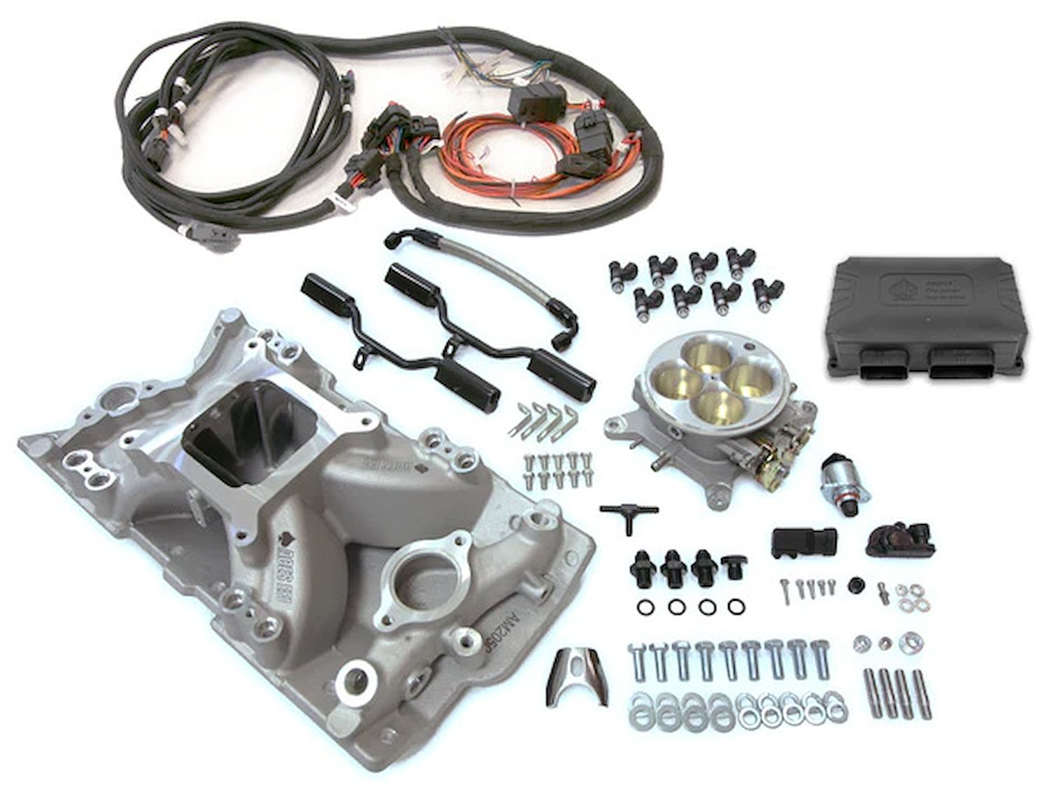 AS2015P-SBC-S2060 The Joker EFI Standalone Management System, Small Block Chevy, with Silver AM2060 Intake Manifold