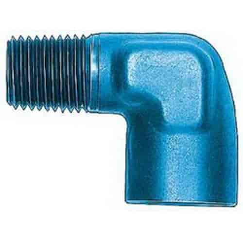 1/4in. Pipe x 1/4in. Pipe Aluminum Blue Anodized - 90 deg. Elbow Female To Male Pipe Elbow