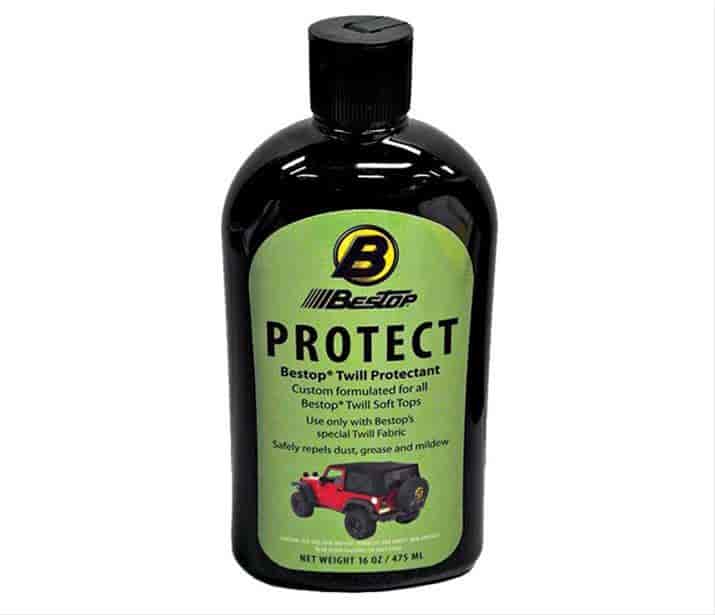Bestop Protectant, 16 oz. Bottle, For Black Twill Soft Tops, Boxed,