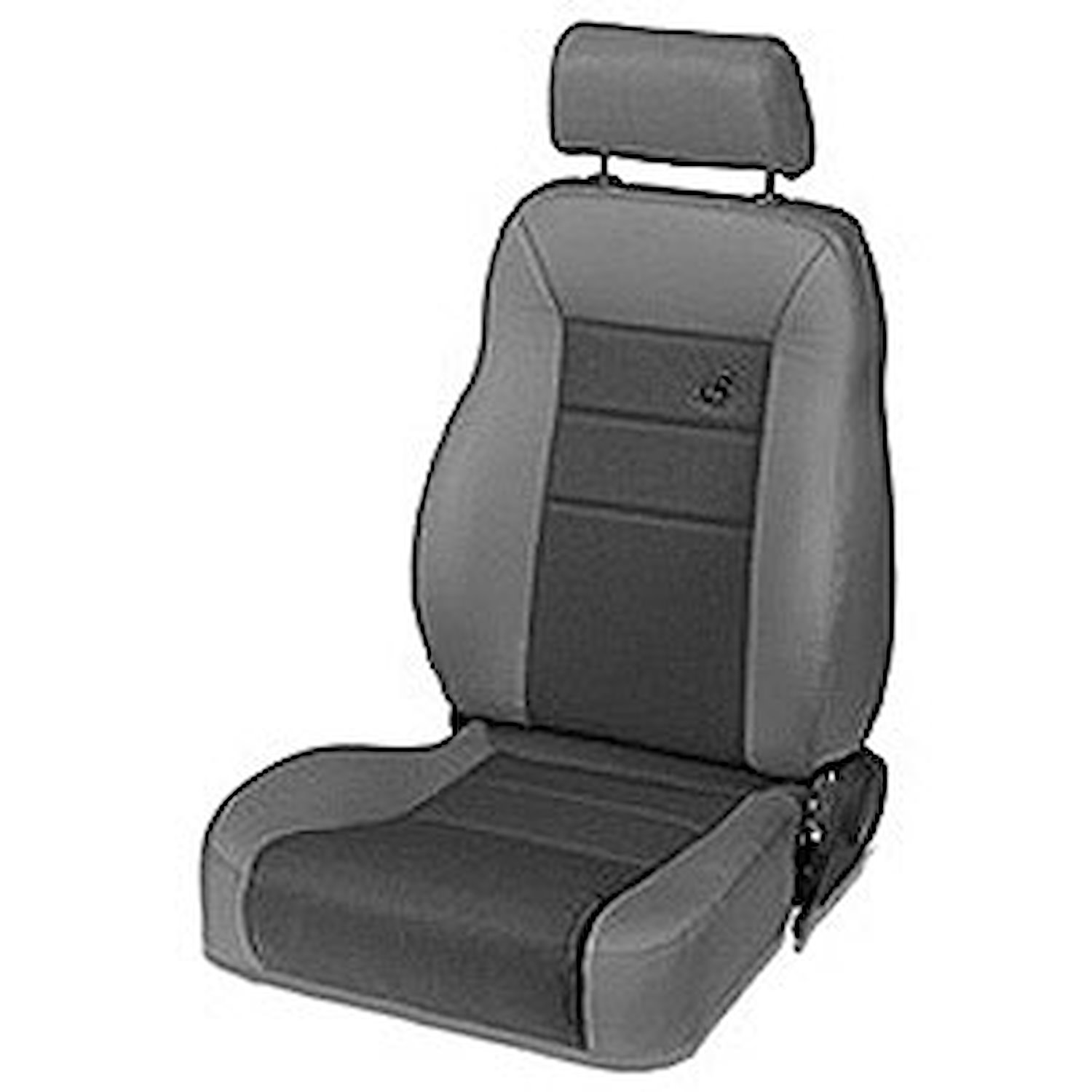 Trailmax II Pro Seat, Charcoal, Front, High-Back, Vinyl, w/Center Fabric Insert, Premium Bucket, Driver Side,
