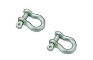 HighRock 4x4 Shackle/D-Ring, Silver, 9500-lb. Capacity, 3/4 in. Diameter Pin Size, Pair, Retail Packaging,