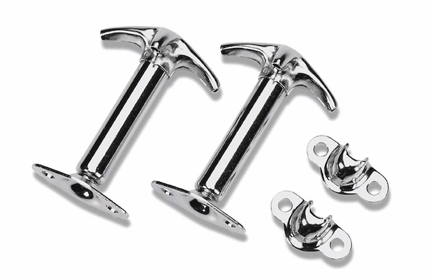 Hood Latch Set, Chrome, Pair, Boxed,