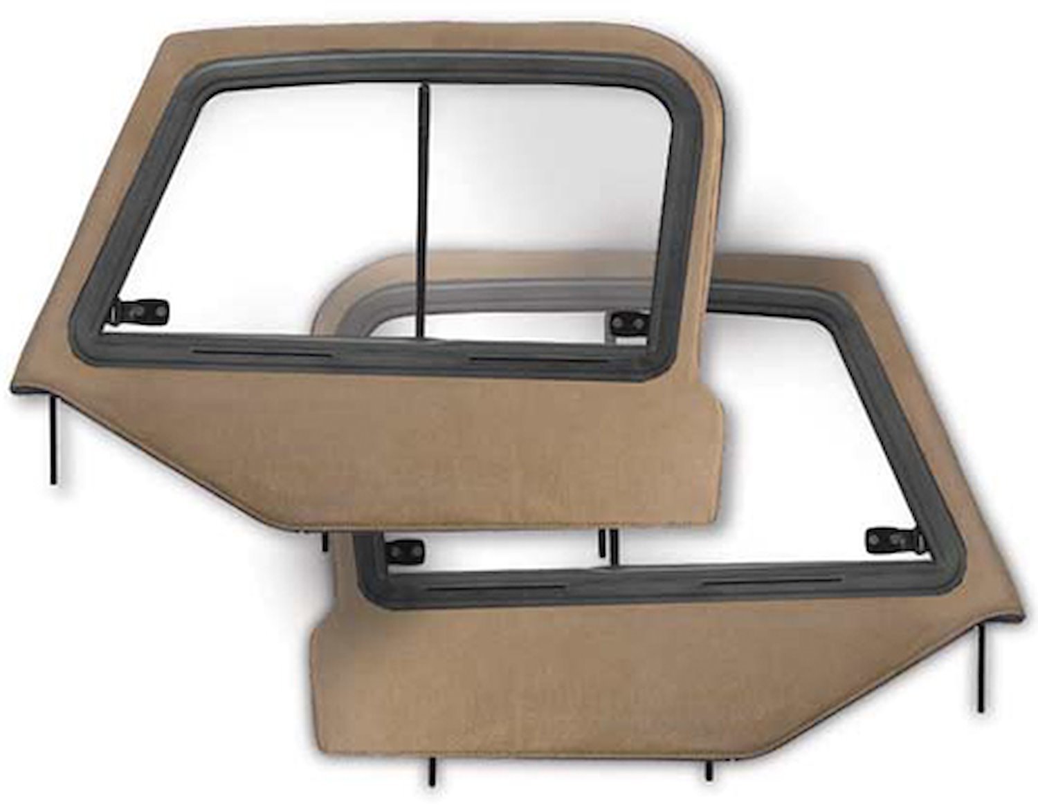 Upper Door Sliders, Spice, Front, Single Sliding Window, Fits Factory Soft Tops And PN[51120/51123],