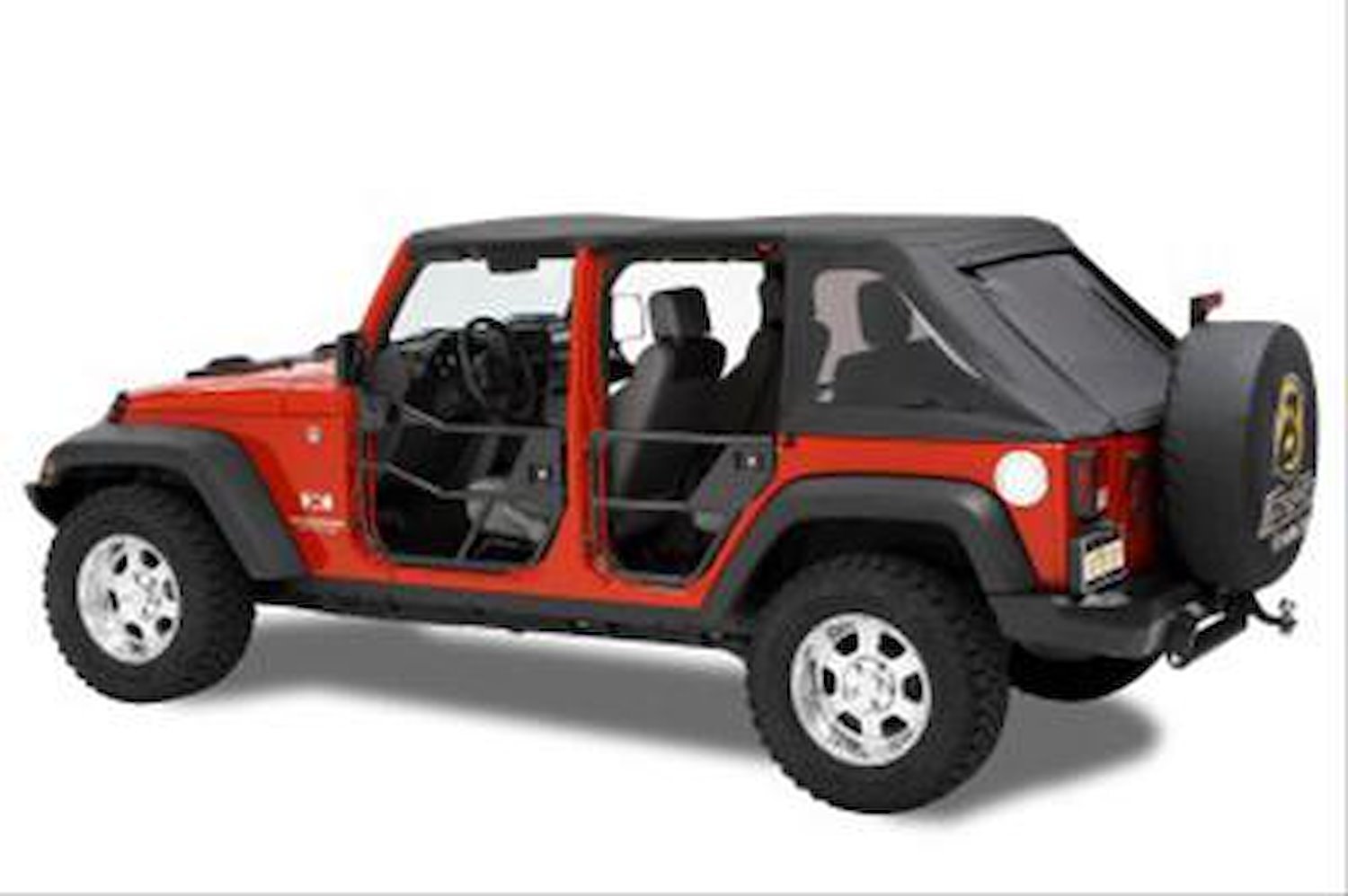 HighRock 4x4 Element Doors, Black Crush, Front, Incl. Two Lower Door Frames, Paddle Handles, w/o Storage Bags,