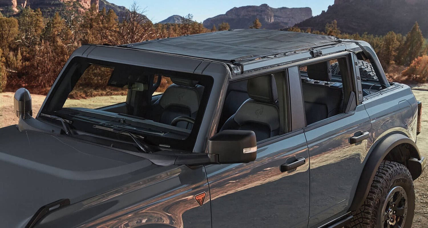 Mesh Bimini Sunshade Soft Top fits Select Late-Model Ford Bronco 4-Door