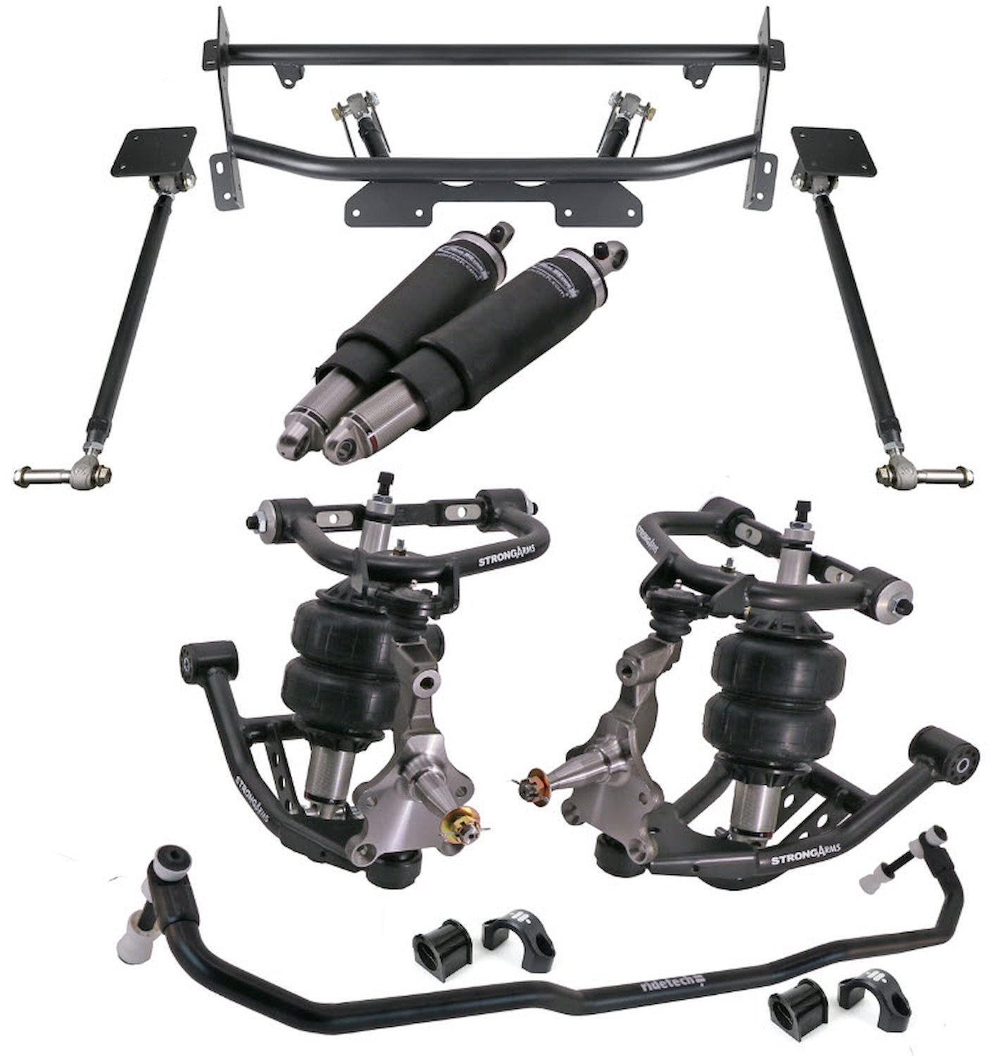 11260297 Complete Air Suspension System w/HQ Series Shockwaves for Select 1973-1974 GM Cars [Rear Frame Rail w/Bump]
