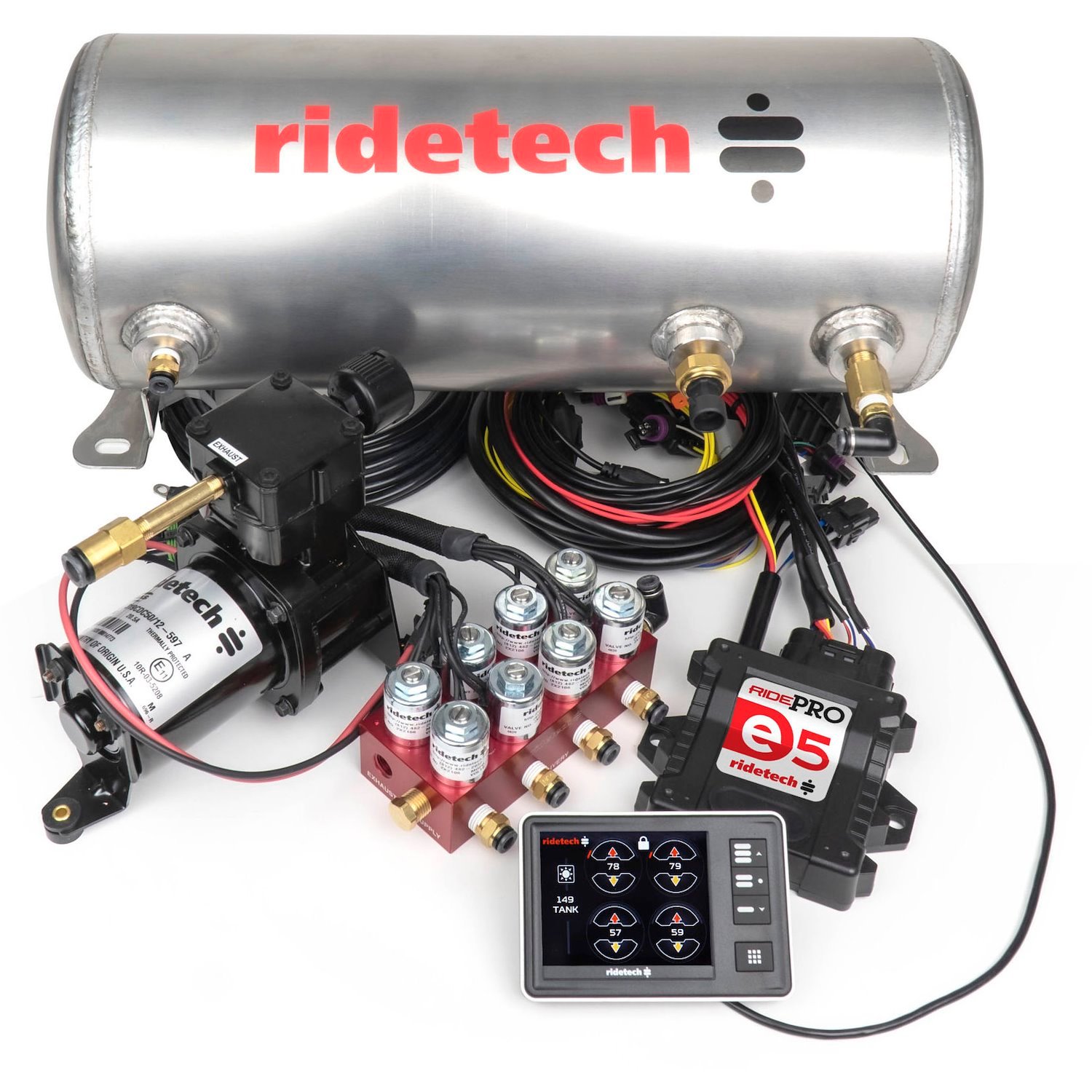 RidePro E5 Air Ride Suspension Control System [3-Gallon Tank | Single Compressor]