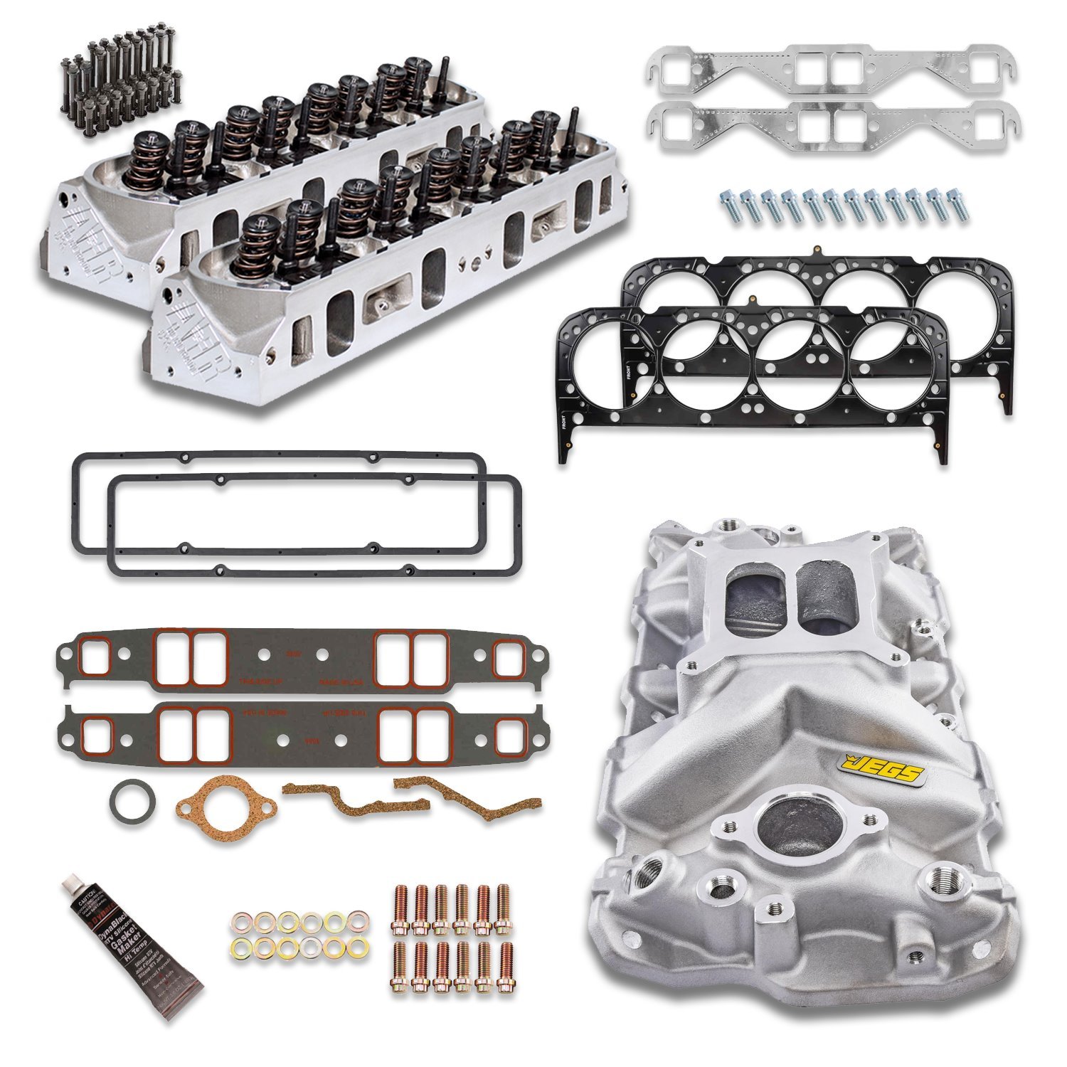 1001K1 Fully Assembled 195cc Enforcer Cylinder Head Kit for Small Block Chevy