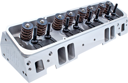 Fully Assembled 195cc Enforcer Cylinder Head, Angle Plug for Small Block Chevy