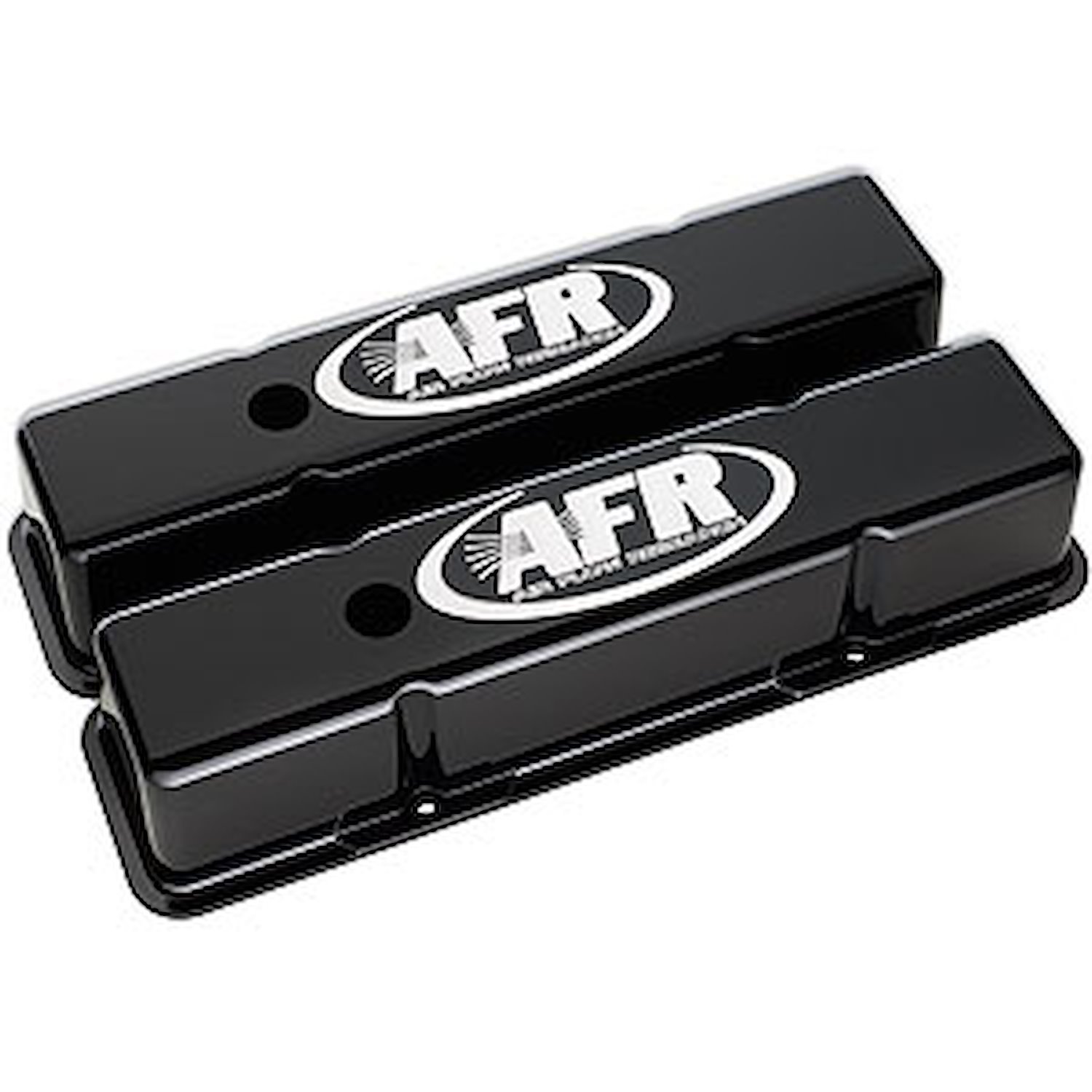 Cast Aluminum Tall Valve Covers for Small Block Chevy [Black]