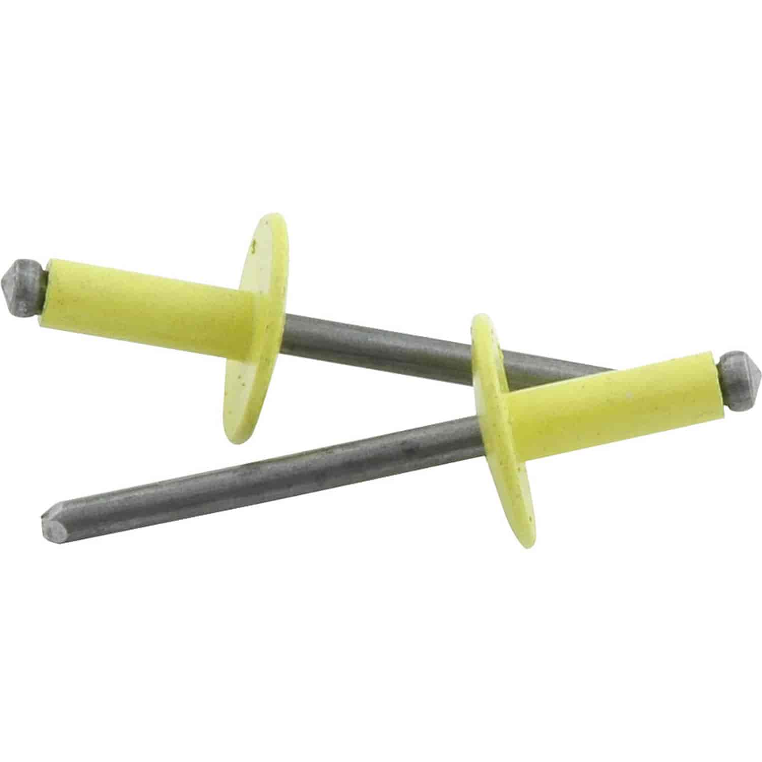 3/16" Large Head Rivets Grip Range: 1/4" - 3/8"