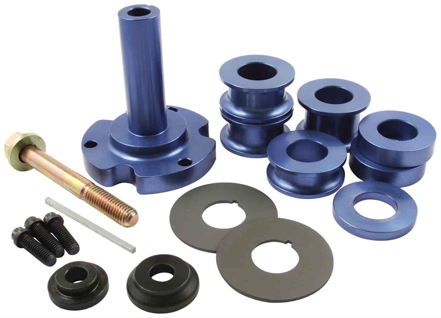 Crank Pulley Mandrel Kit Includes: Spacers, Pulley Guides, and Bolts