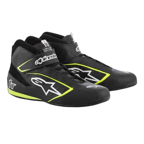 Tech-1 T Shoes Black/White/Fluorescent - Size 7