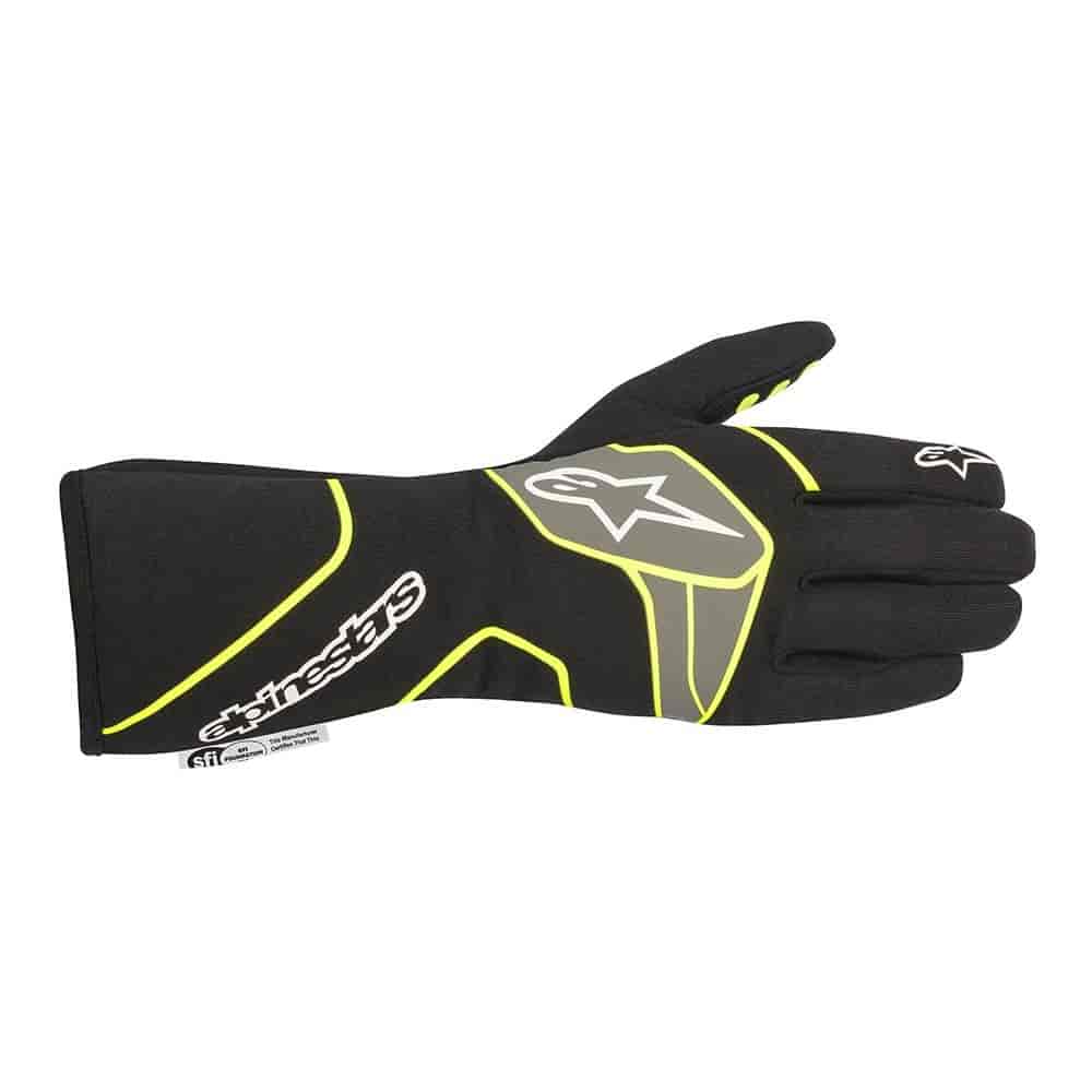 Tech-1 Race V2 Gloves SFI 3.3/5 FIA 8856-2018; Medium Black/Yellow