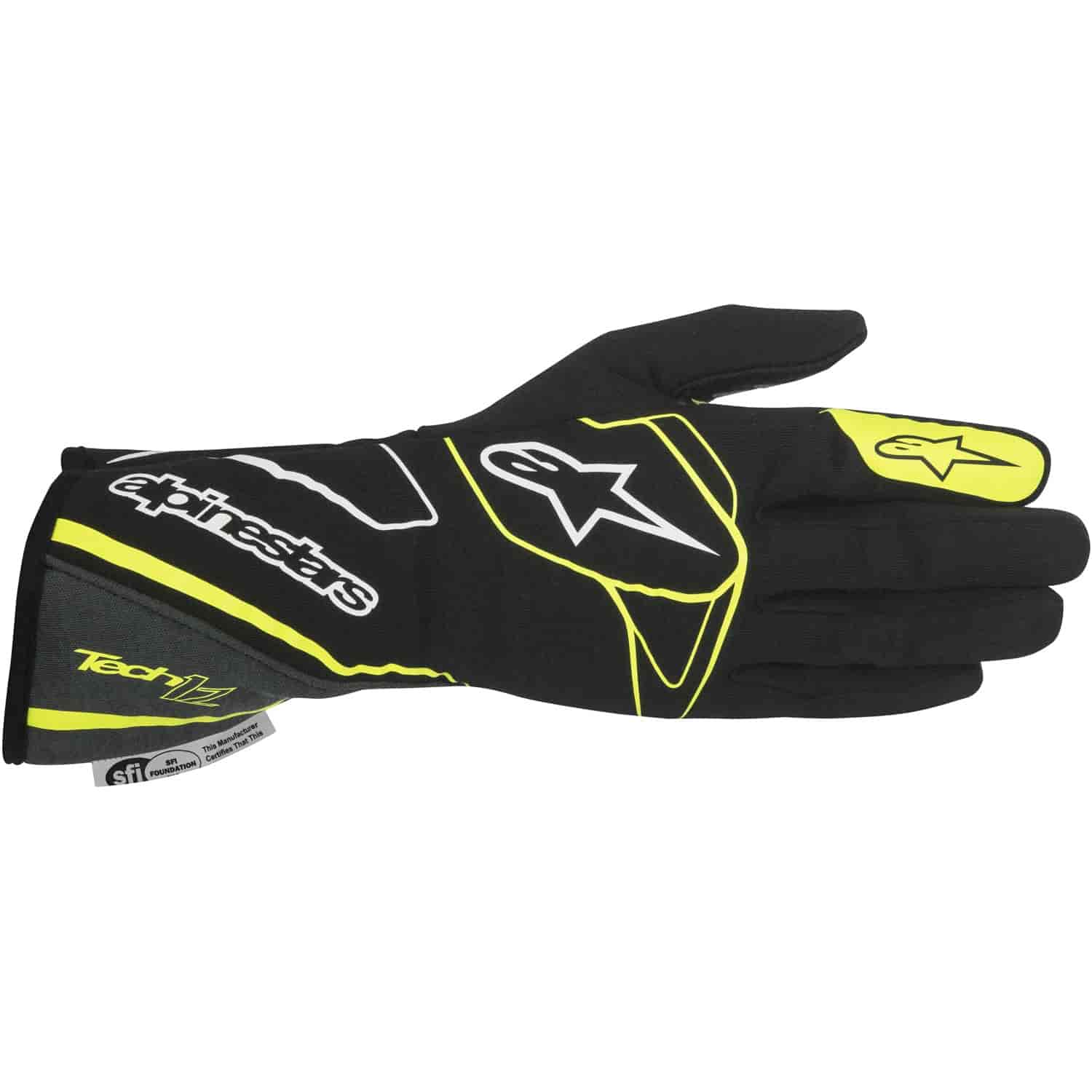 Tech 1-Z Glove Black/Anthracite/Yellow SFI 3.3/5