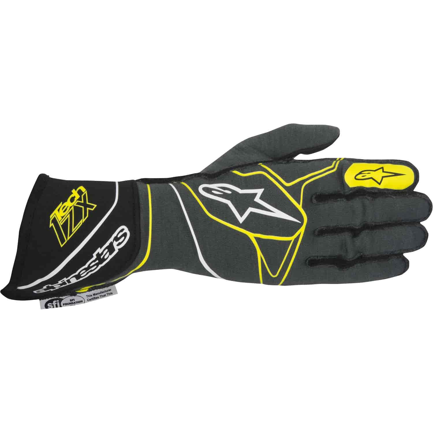 Tech 1-ZX Glove Anthracite/Black/Yellow SFI 3.3/5