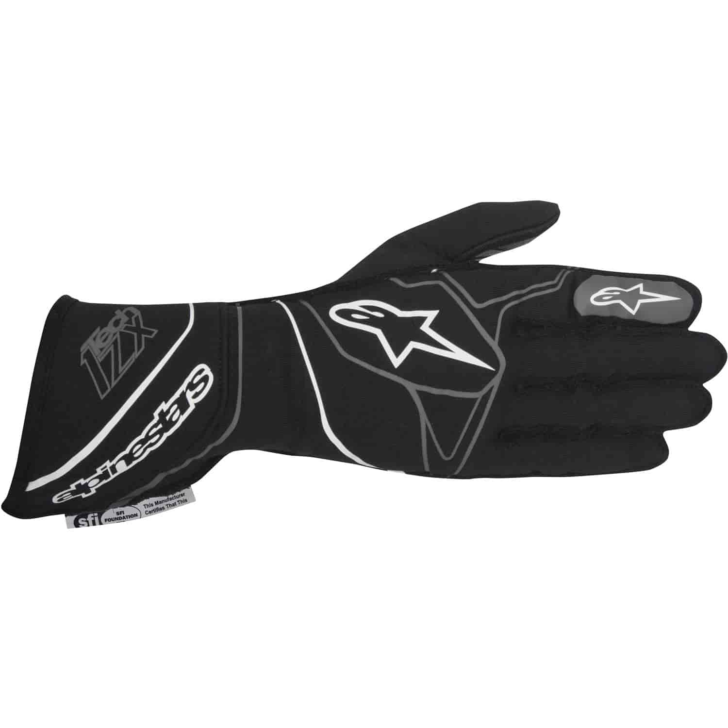 Tech 1-ZX Glove Black/White SFI 3.3/5